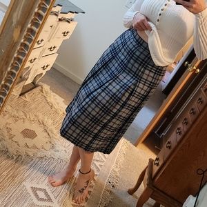 Womens vintage plaid skirt